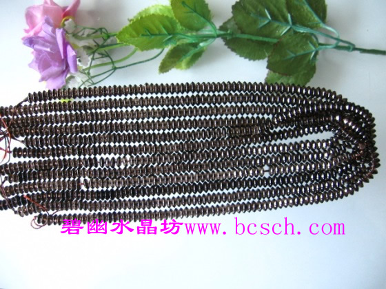 半成品天然茶晶碟珠