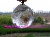 天然共生體水晶大吊墜