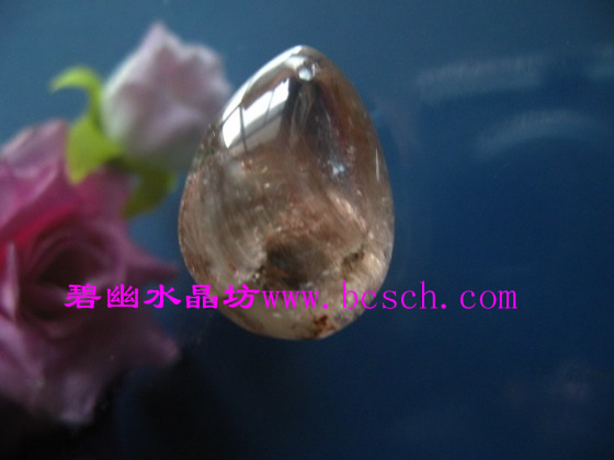 天然兔毛發(fā)彩色幽靈共生體吊墜