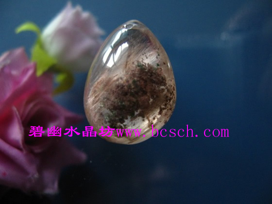 天然兔毛發(fā)彩色幽靈共生體吊墜