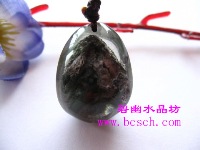 天然綠幽靈吊墜