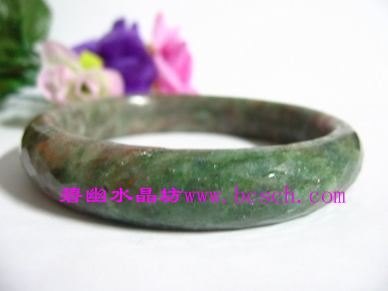 天然紅綠寶刻面手鐲