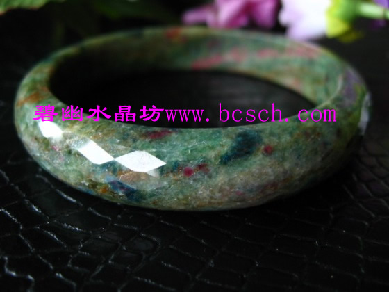 紅藍(lán)寶刻面手鐲