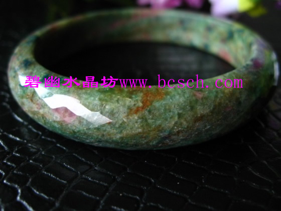 紅藍(lán)寶刻面手鐲