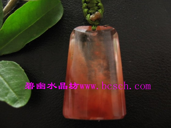 天然紅水晶吊墜