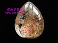 天然水晶紅幽靈吊墜