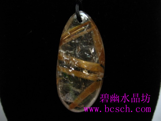 天然鈦發(fā)晶吊墜