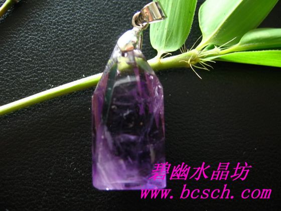 天然紫晶大衛(wèi)星吊墜
