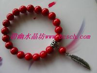 天然紅珊瑚手鏈