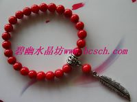 天然紅珊瑚手鏈