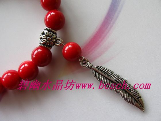 天然紅珊瑚手鏈