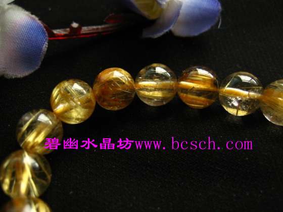 天然鈦晶手鏈