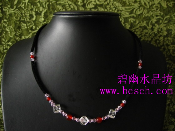 天然白水晶方格時(shí)尚項(xiàng)鏈