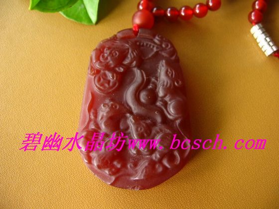 紅玉髓年年有余手編項鏈